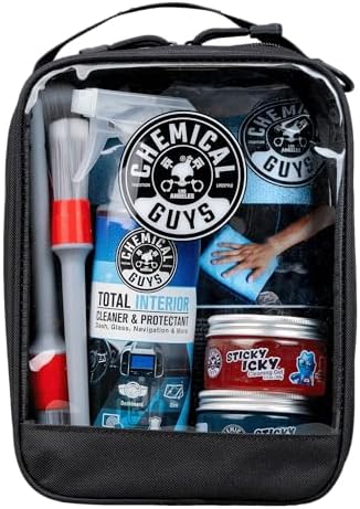 Chemical Guys, 10-Piece Interior Cleaning Kit, Cleaner, Brushes, Gel & Bag