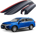Goodyear shatterproof Side Window deflectors for Mitsubishi Outlander 2014-2021, Tape-on Rain Guards, Window Visors for Cars, Vent Deflector, Vent Visor, Car Accessories, 4 pcs - GY008863
