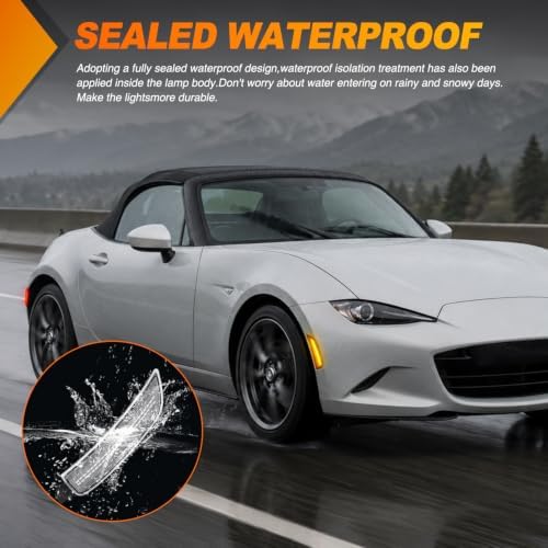 Nilight Fender Side Marker Lights 4PCS for 2016-2025 Mazda MX-5 Miata ND