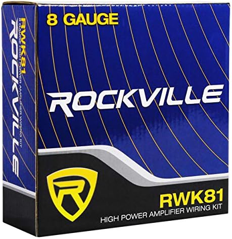 Rockville RWK81 8 Gauge Car Amp Wiring Installation Kit with RCA Cable