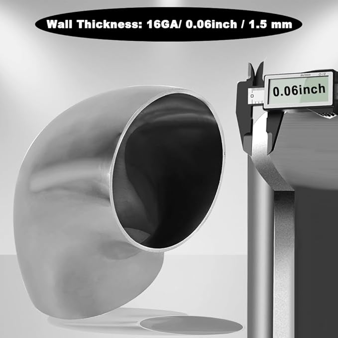 2.5 Inch 90° Mandrel Bend Elbow, SS304 Stainless Steel Bend Tube 90 Degree - Image 6