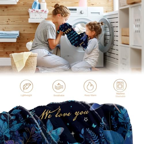 Gifts for Mom,Throw Blanket for Mama Women from Daughter Son,Birthday Valentines Mothers Day Thanksgivings Decorations for Mommy Mom 50"x60" - Image 6