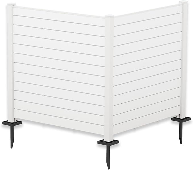 Kozyard 50" W x 48" H Outdoor Privacy Screens Aluminum Post, Air Conditioner by Kozyard