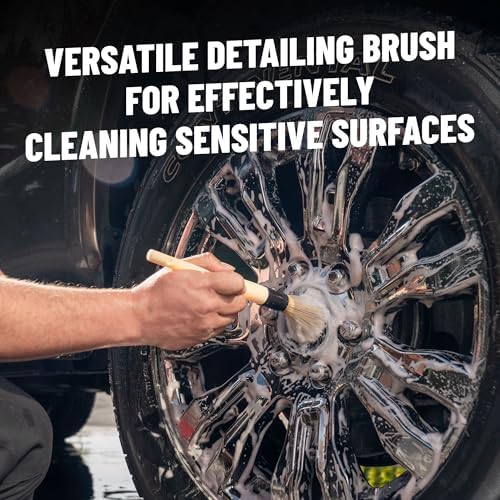 Chemical Guys, Boars Hair Detailing Brush for Wheels, Grilles & Interior