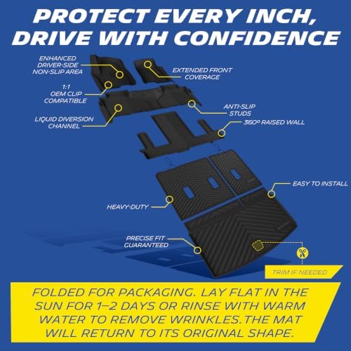 Michelin Vehicle Mats for 2021-2026 Tahoe/Yukon/Escalade 7-Seater (7 Piece)