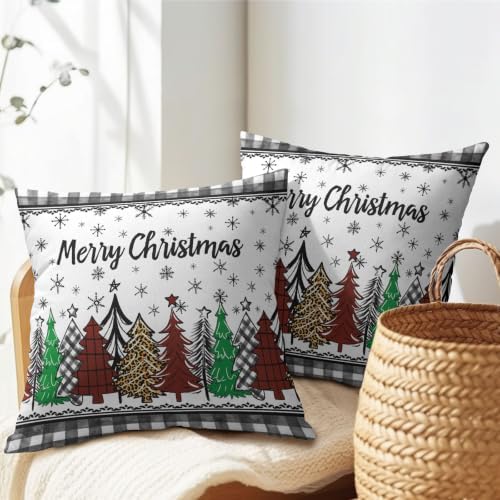 Merry Christmas Tree Pillow Covers 24x24 Set of 2 Highly Absorbent - Image 7