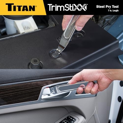 Titan 11571 Trim Stixx 7-Inch Wedge Pry Bar Tool with Razor-thin Angled Pry End - Image 4
