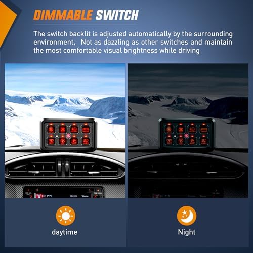 Nilight 8 Gang Switch Panel Relay System Automatic Dimmable