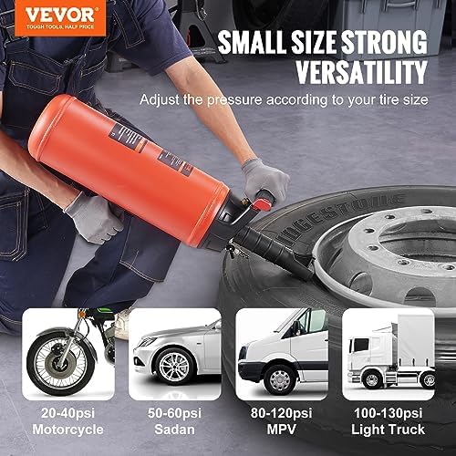 VEVOR Tire Seater, 2.4 Gal/9 L Air Tire Blaster, 150 PSI Handheld Portable Tire Inflator Tool, 87-116 PSI Operating Pressure for Tractor Truck ATV Car and Automobile Repair - Image 2