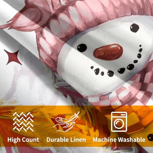 Merry Christmas Snowman Pillow Covers 24x24 Set of 2 Highly Absorbent - Image 6