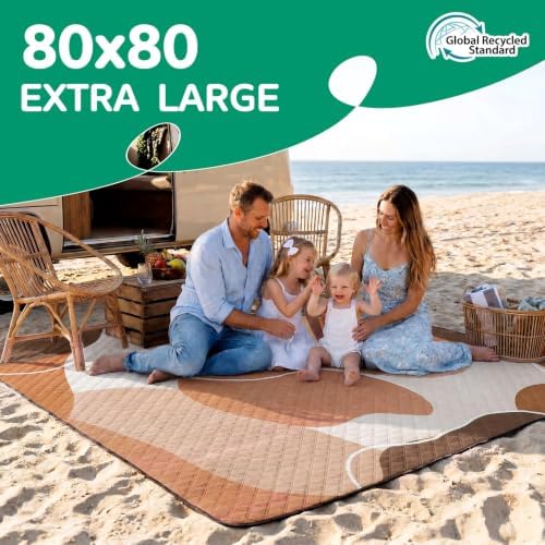 RYCHIC Waterproof Beach Blanket Picnic Outdoor Camp Mat RugTowel Family Beach Trip Essentials Summer Vacation Must Have Travel Accessories Lake Day Necessities Thing Need Gear Gift Supplies 2026 - Image 2