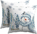 Merry Christmas Snowman Pillow Covers 20x20 Set of 2 Highly Absorbent by Unknown