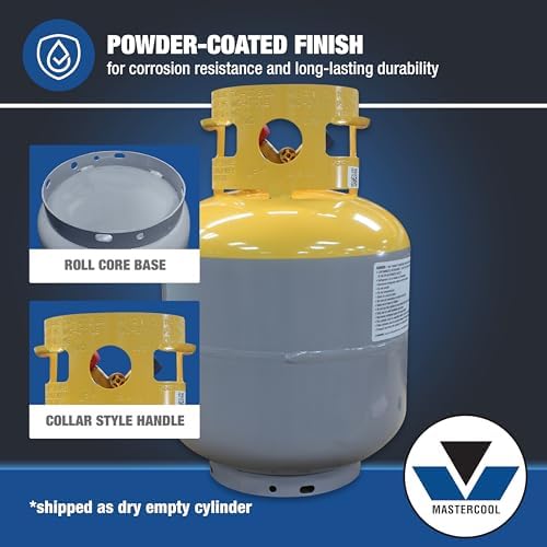 Mastercool 66011 50 lb Refrigerant Recovery Cylinder with Float Switch - Image 4