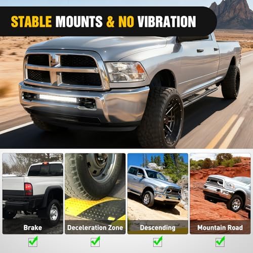 Nilight Hidden Bumper Mounting Brackets for 2009-2018 Dodge Ram 2500 3500