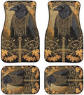 Golden Occult Raven Floor Mats for Cars