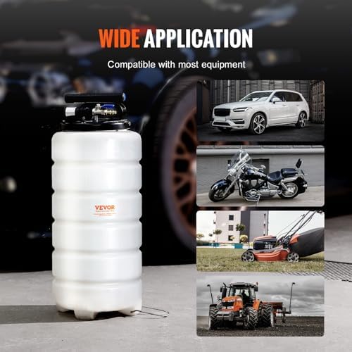 VEVOR 15L Pneumatic/Manual Fluid Extractor Pump, Oil Changer Vacuum Fluid Extractor, Oil Extractor Change Pump for Automotive, Oil Change & Fluid Change Tool with Dipstick and Suction Hose - Image 6