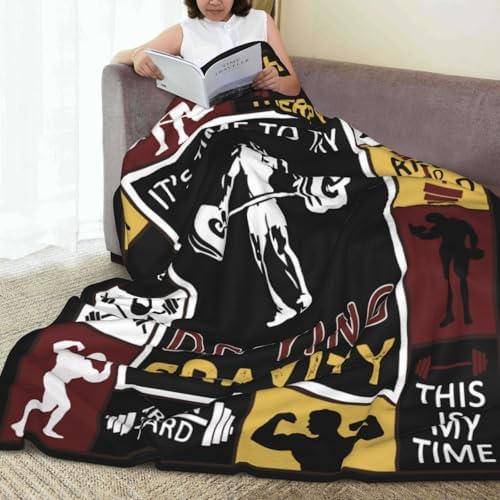 Weightlifting Blanket Weightlifting Throw Blanket Fitness Sport Lover Gifts for Men Women Girls Stuff Fleece Flannel Plush Bedding Decor for Gym Bed Sofa Stadium Gymnasium 60"X80" - Image 6
