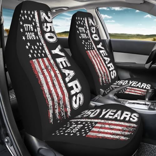 Car Accessories Car Seat Covers for Women Men Front Seat Bucket Cover Protection 250th Anniversary US Flag 1776 2026 Car Accessories Universal Fit for Most Vehicle