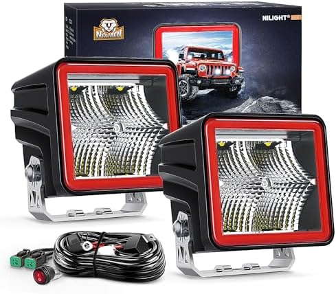 Nilight 3 Inch Cube 20W 2100LM Super Flood LED Pod Light
