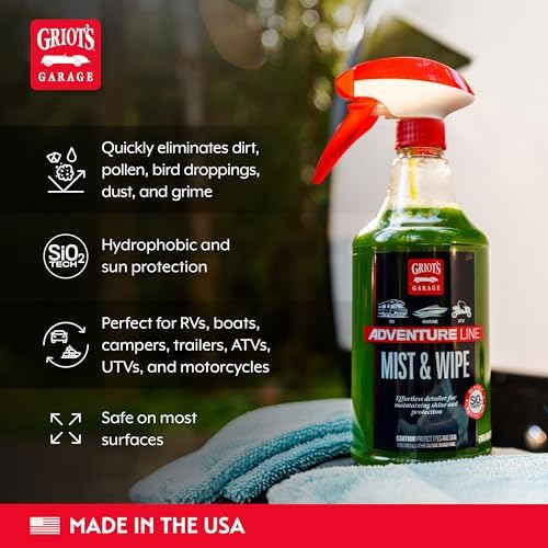 Griot's Garage Mist and Wipe, SiO2 Ceramic Detailer for RVs, Campers, Trailers, Boats, ATVs, UTVs, Motorcycles, Works on Paint, Glass, Vinyl, Plastic, and More, 10814, 25oz - Image 3