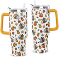 Thanksgiving Tumbler 40 oz Fall Cute Turkey Pumpkin Coffee Travel Mug Stainless Steel Insulated Cups Fall Water Bottle Thanksgiving Decor Gifts for Women by Unknown