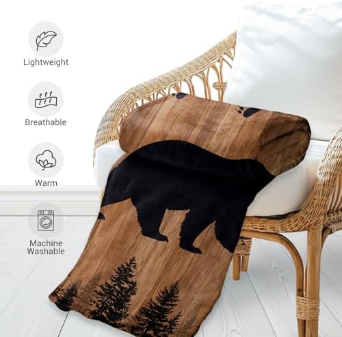 Jekeno Bear Throw Blanket Gifts for Kids Teen Adult 50"x60" - Image 5