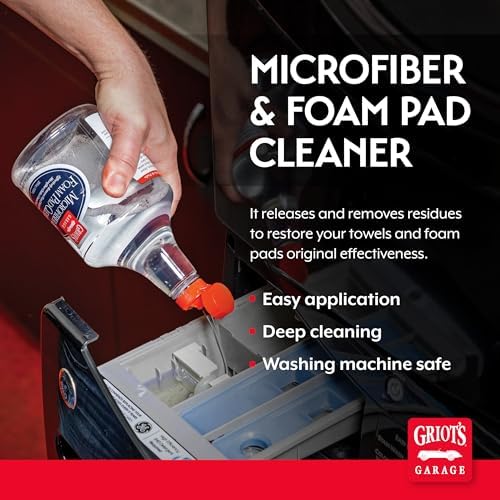 Griot's Garage Microfiber and Foam Pad Cleaner, Removes Polish, Wax, and Sealant Residue, Restores Your Car Cleaning Cloths' Effectiveness, 11078, 35 oz - Image 2