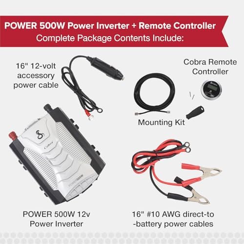 Cobra CPIALCDG1 Remote Controller and Cobra POWER 500W Power Inverter Bundle - Image 6