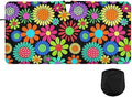Hippie Flower Car Windshield Sun Shade Floral Daisy Colorful Foldable Sunshade Front Window Visor Protector Blocks UV Rays Heat Keep Vehicle Cool (59 x 30 in)