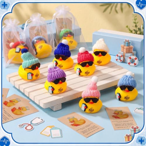 Liliful 10 Sets Medical Assistants Gifts Mini Rubber Ducks Desk Accessories - Image 5