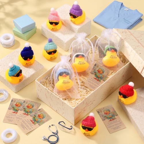 Liliful 20 Sets Respiratory Therapist Gifts Rt Care Week Mini Rubber Ducks - Image 5