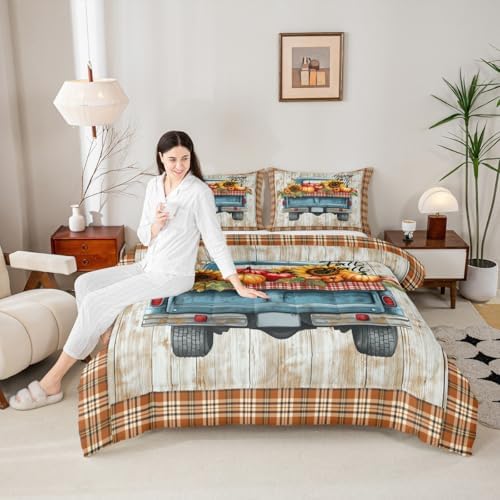 Erosebridal Sunflower Comforter Set Teens Children Pumpkin Full - Image 2