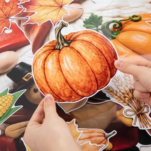 Flutesan 16 Pcs Fall Garage Door Magnets, 26" Thanksgiving Gnome Pumpkin - Image 4