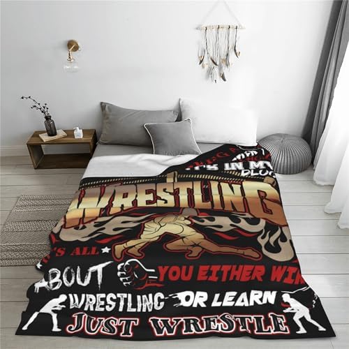 Wrestling Blanket Wrestling Gifts for Men Boys Wrestling Coach Wrestling Fans Wrestling Throw Blanket Soft Cozy Fluffy Warm Blanket for Sofa Couch Bed Decor Christmas Birthday Gifts 50"X40" - Image 5