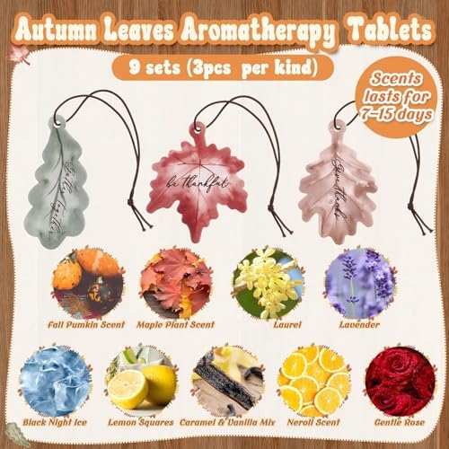 9 Sets Fall Party Favors Maple Leaf Car Air Fresheners - Image 3