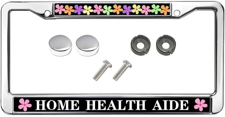 Home Health Aide Metal License Plate Frame Health Aide Quotes Classic Auto License Plate Frame Health Aide Quotes Car Accessories License Plate Frame Funny