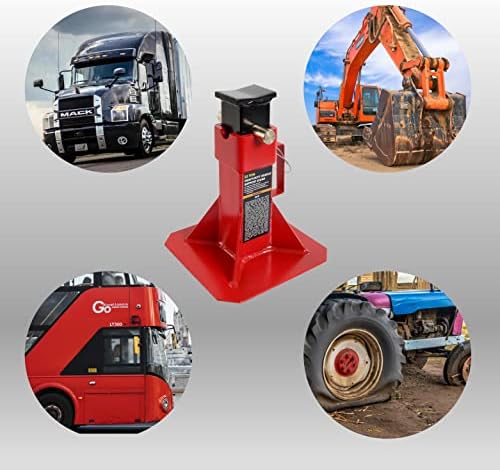 Big RED 22 Ton Heavy Duty Pin Type Professional Car Jack Stand with Lock, 44000lbs Capacity, Red, 1 Pair - Image 7