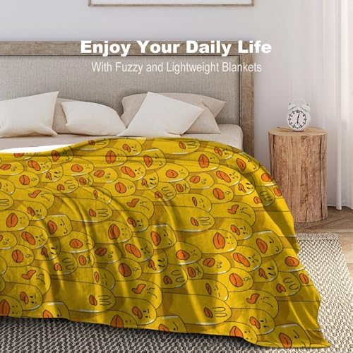 Socira Yellow Funny Duck Blanket Throw Blanket Yellow Funny Duck Gifts for Women Men Soft Sofa Throws for Travel Camping Bed Home Decor Car Birthday Gift 50"*60"（130 * 150cm） - Image 6