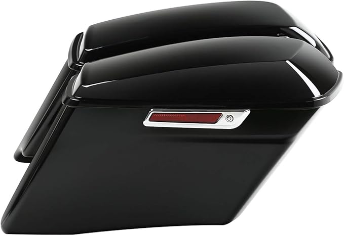 XFMT Motorcycle 4" Extended Stretched Hard Saddlebags Saddle Bags - Image 2