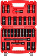 VEVOR 1/2" Drive Impact Socket Set, 29-Piece Deep Sockets by VEVOR