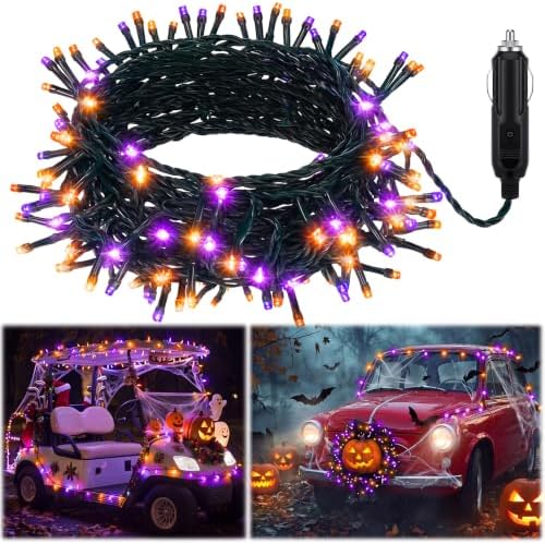 Aurelema 12V Halloween Golf Cart Lights 33 ft 100 LED Car Decor Accessories