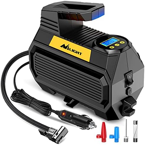 Nilight Digital Tire Inflator Air Compressor Portable Pump w/Pressure Gauge