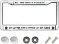 All I Need Today is a Whole lot of Jesus Stainless Steel Car Licence Plate Covers God Jesus Cross Personalized Gift Licence Plate Frame