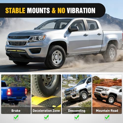 Nilight Lower Hidden Bumper Mounting Brackets for Colorado Canyon 4WD/2WD