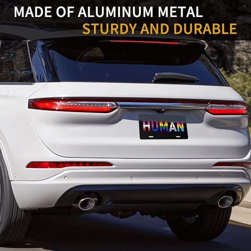 Front License Plate LGBT Human Vanity Plates Aluminum for Women