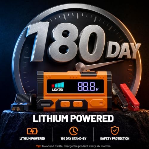 Car Battery Jump Starter - 5000A 12V Portable Lithium Jump Box - Image 6