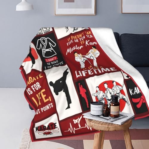 Karate Blanket Karate Throw Blanket Soft Fleece Flannel Bedding Black Belt Gifts for Boys Men Teens Lovers Adults Stuff Plush for Couch Sofa Bed Room Decor 50"X60" - Image 3