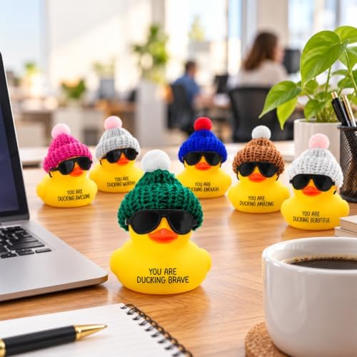 Liliful Mini Rubber Ducks with Glasses Hats, 108 Sets, Elegant Christmas - Image 6