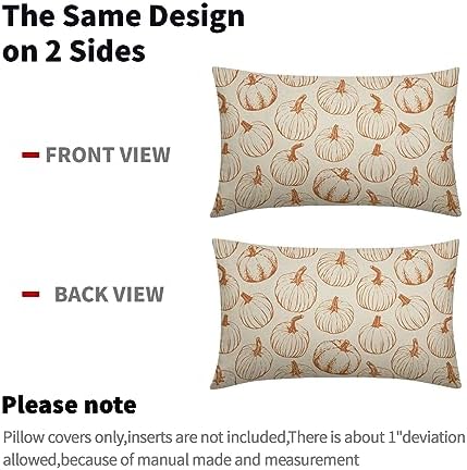 Fall Lumbar Pillow Covers 12x20 Set of 2 Burnt Orange Pumpkin Harvest - Image 5