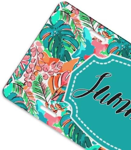 Summer Rainbow Flowers Front License Plate 6" * 12" for Women